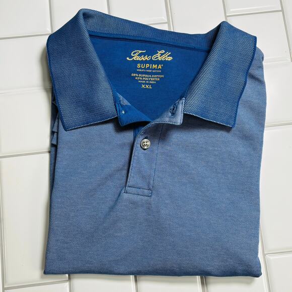Tasso Elba
Men's Supima® Blend Cotton Polo Blue XXL 0301 - Picture 2 of 5
